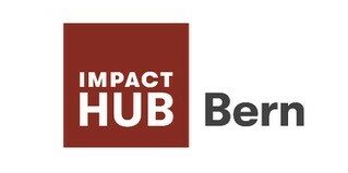 Logo Impact Hub Bern rot weiss grau
